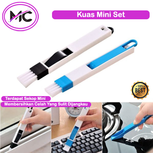 Kuas Mini Set Pembersih Debu Keyboard Laptop Sikat Sekop Celah Jendela