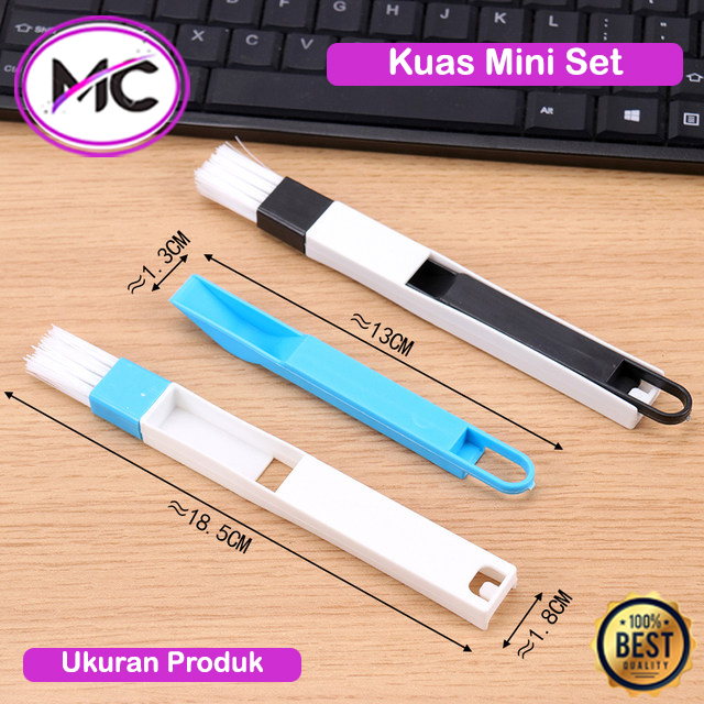 Kuas Mini Set Pembersih Debu Keyboard Laptop Sikat Sekop Celah Jendela