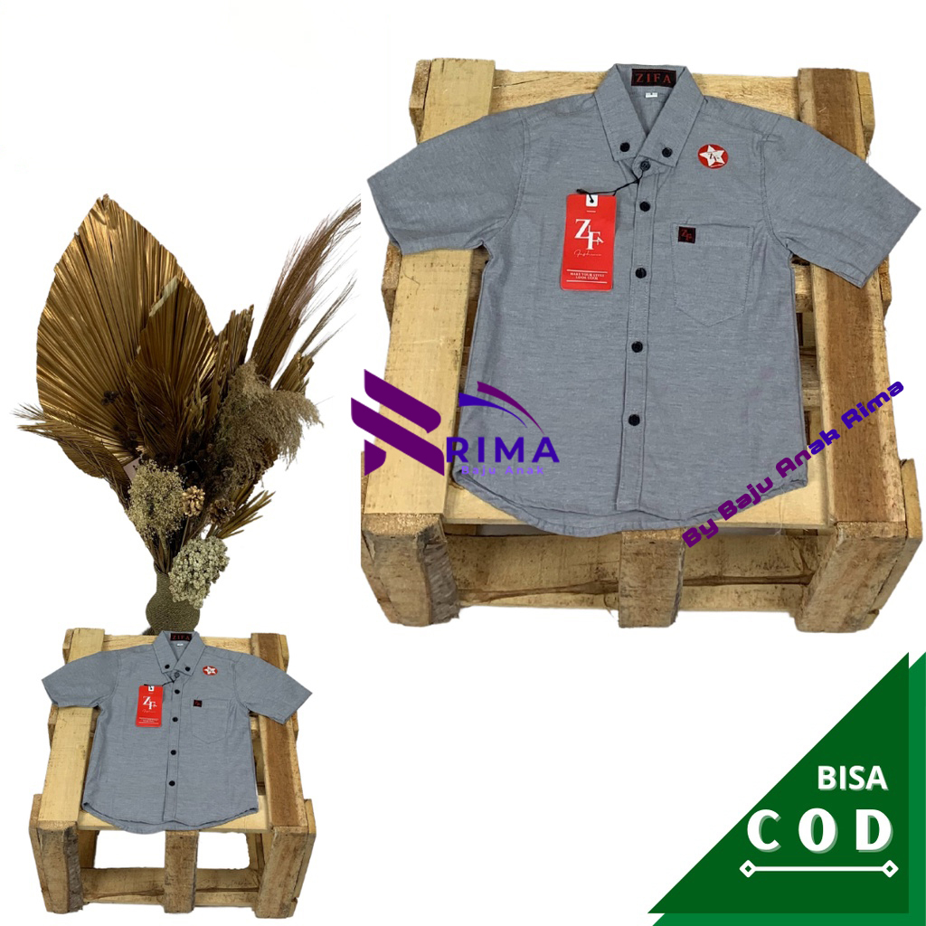 GRATIS ONGKIR/ dan COD /  Baju Atasan Kemeja Polos Lengan Pendek Anak Laki/Pria: Bahan Premium Berku