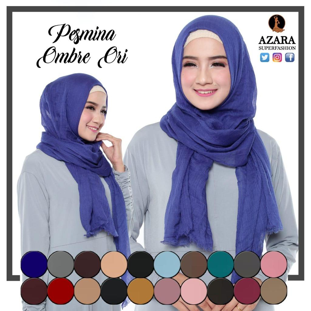 PASHMINA OMBRE IZABEL SCARF ALZARA ORI AZARA SUPERFASHION PESMINA PASHMINA CRINKLE CUCI GUDANG HARGA GROSIR