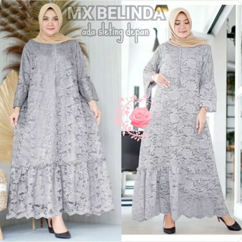 GAMIS MAXY BRUKAT CORNELI MEWAH ( MAXY KAELA JUMBO ) GAMIS BRUKAT JUMBO TERBARU JUBAH WANITA MUSLIMA