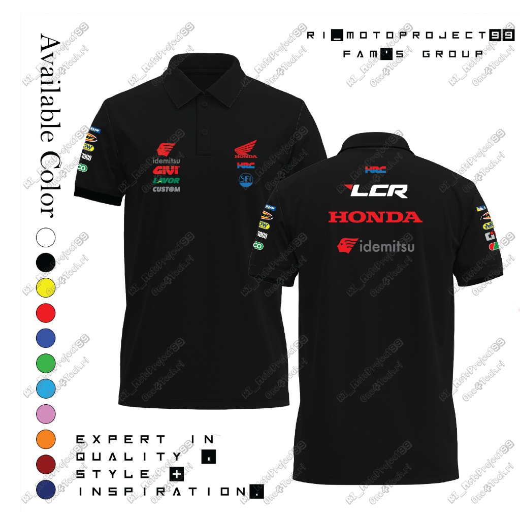 Tshirt Baju Polo Kerah Team Official LCR Racing Honda Idemitsu High Premium