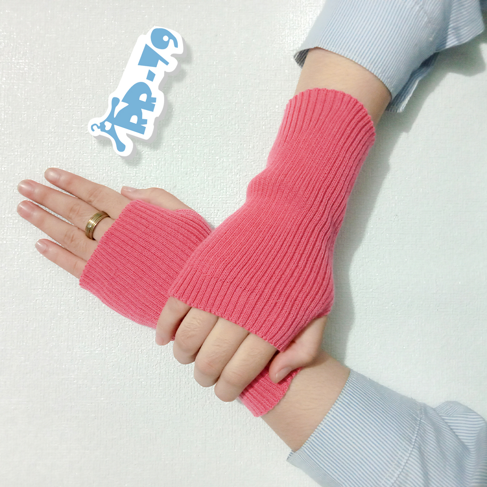 Sarung Tangan Rajut / Handsock Fingerless Pendek Polos