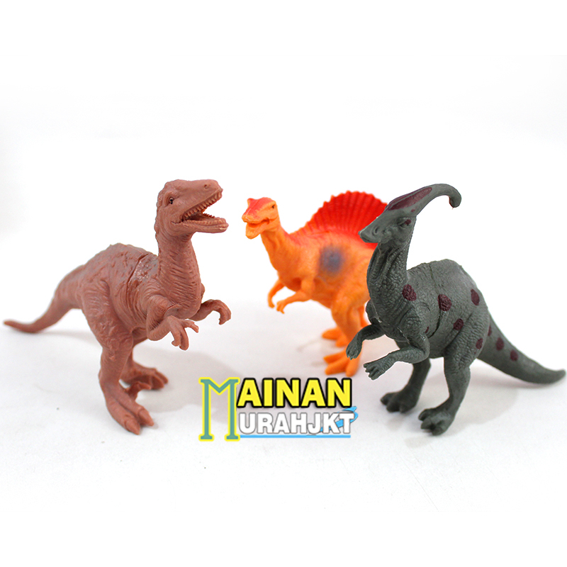 MAINANKEI MAINAN ANAK HEWAN KARET 17812 DINOSAUR ROYALE KANTONG ISI 6 HEWAN KARET DINO