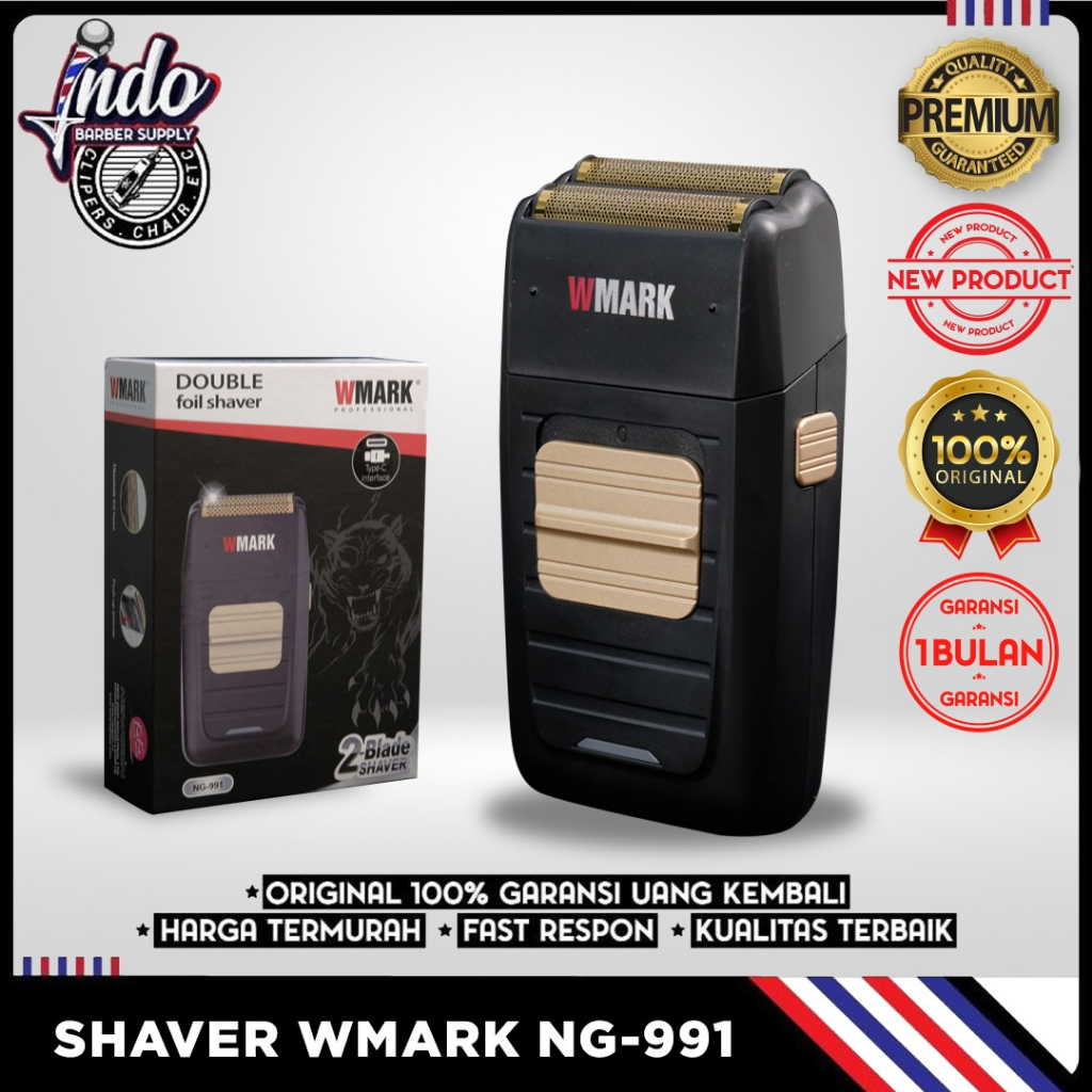 SHAVER WMARK 991 ORIGINAL 100% DENGAN TRIMMER BELAKANG