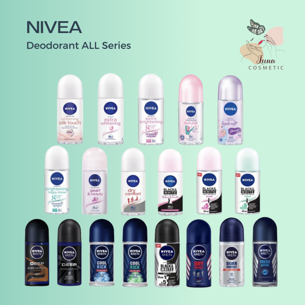 NIVEA Deodorant Full Series Roll On | 25 | 50 | Men | Women | Hijab Deodoran