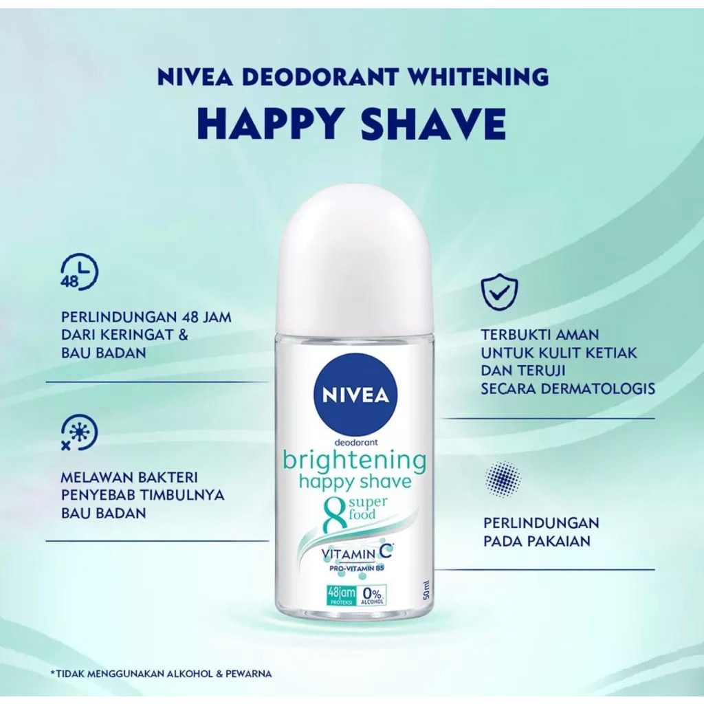 NIVEA Deodorant Full Series Roll On | 25 | 50 | Men | Women | Hijab Deodoran