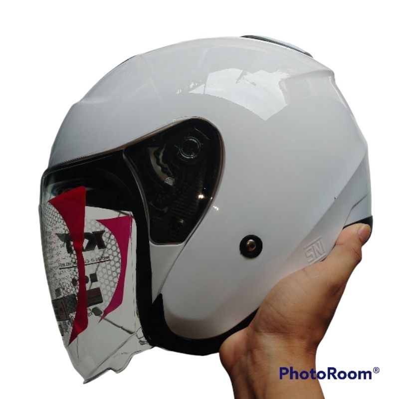 [CUCI GUDANG] HELM KYT KYOTO PUTIH KYOTO HITAM KYOTO POLOS KYOTO SOLID