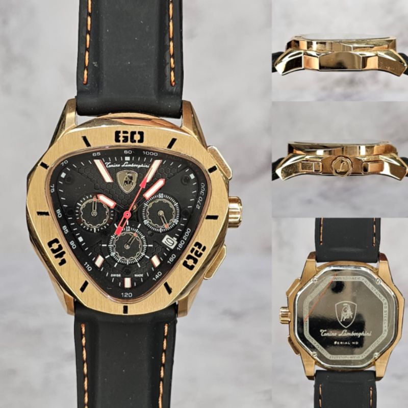 JAM TANGAN PRIA TONINO LAMBORGHINI DORITO CHRONOGRAPH RUBBER QUART