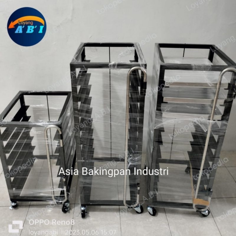 Trolley bakery / Troly tray / Troly rak roti / Rak pendingin kue