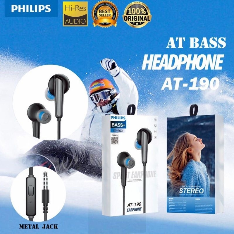 Hf Handsfree Headset Philpis AT-190 Super Bass Suara Bagus