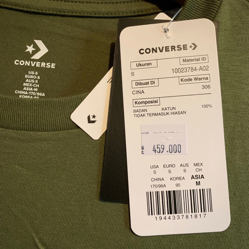 CONVERSE RSE STAR CHEVRON LIZARD GRAPHIC TEE ORIGINAL ( RESMI PT MAP )