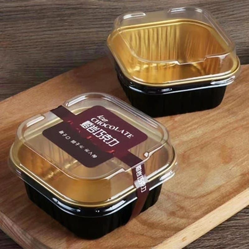 Cup Foil Kotak + tutup/ 10pc