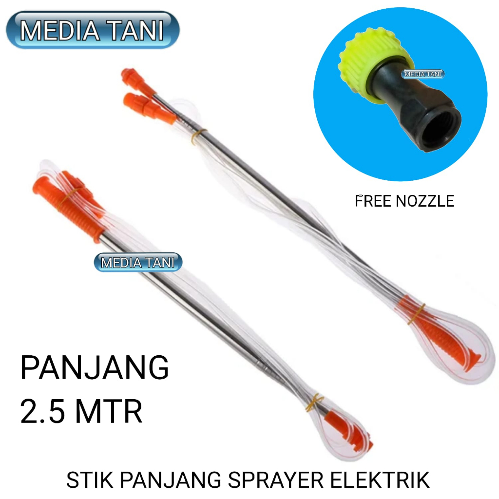 stik sprayer panjang elektrik 2.5meter Stik teleskopik panjang stik sprayer elektrik pertanian stik 