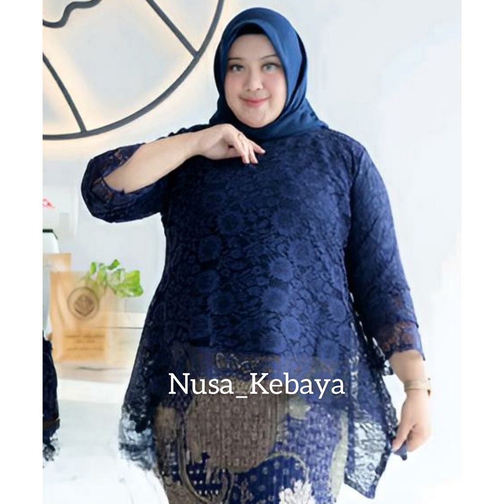 atasan brukat JUMBO-kebaya brukat jumbo premium/kebaya jumbo ld 130/kebaya brukat jumbo ld 130/kebaya brukat jumbo modern/kebaya brukat jumbo hijau/ /kebaya moderen  warna hijau