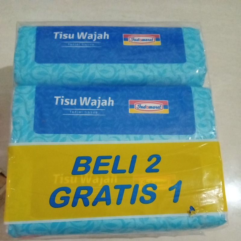 Indomaret Tisu Wajah 180's 2 ply isi 3