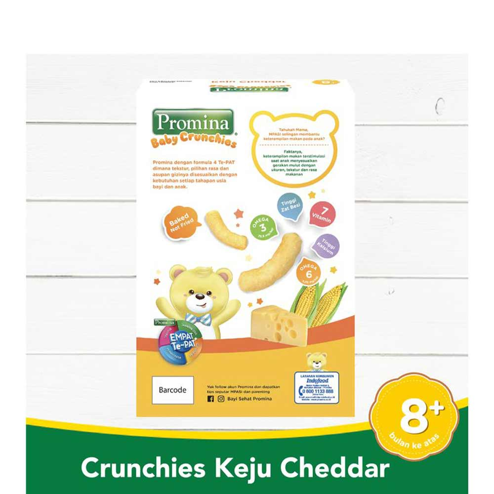 Promina Baby Crunchies Keju Cheddar 20 g Snack MPASI Bayi 8 Bulan+