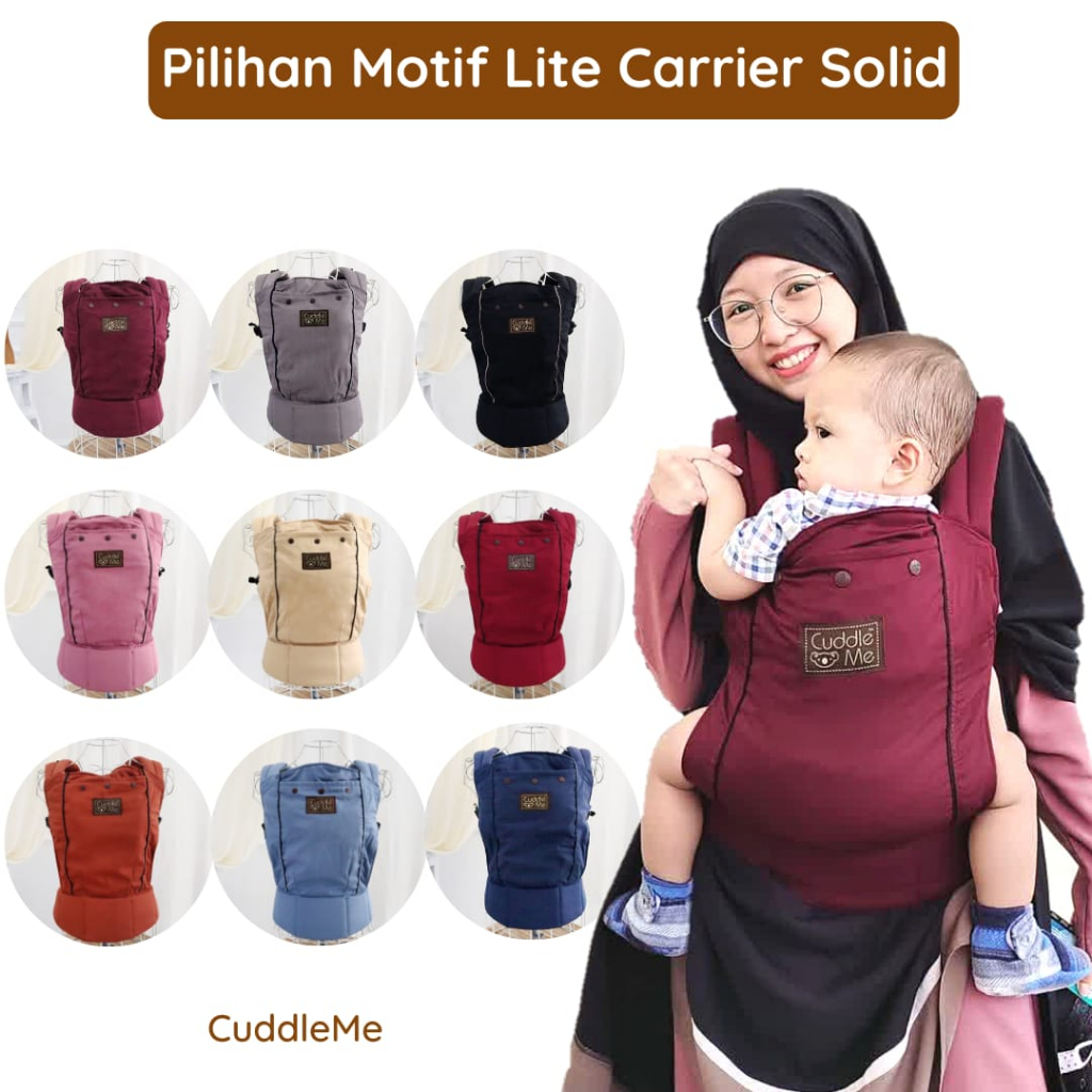 (FREE GIFT) Lite Carrier Cuddle Me CuddleMe  Gendongan Bayi Depan SSC M Shape / liteCarrier anak