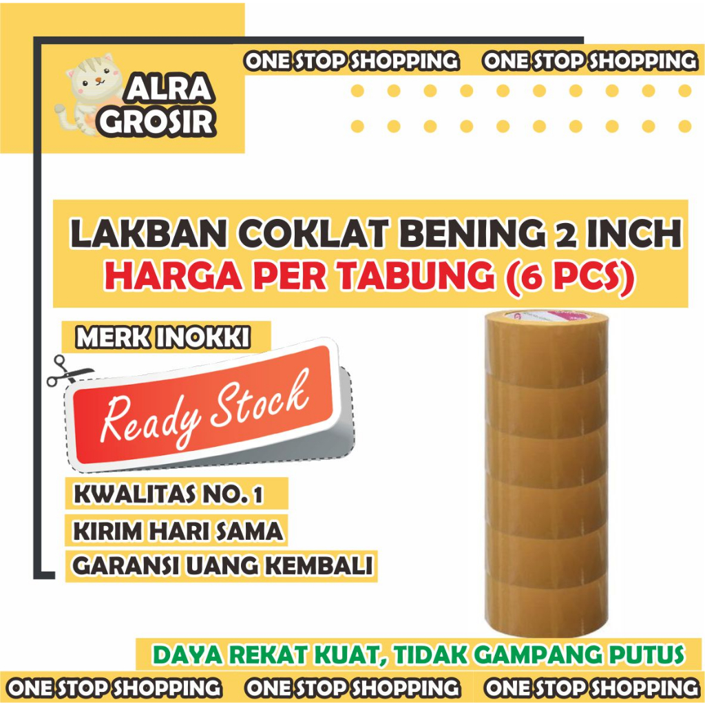 

Lakban Coklat Lakban Bening Lakban Murah Ukuran 2 inch 4,5 cm x 35 m MEREK INNOKI