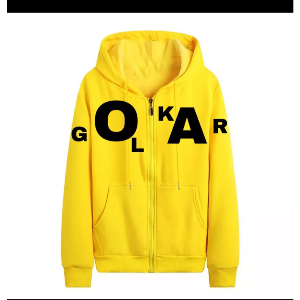 JAKET HODDIE PARTAI GOLKAR TERBARU PEMILU 2024 /JAKET GOLKAR KEREN / CUSTOM SABLON SUKA SUKA