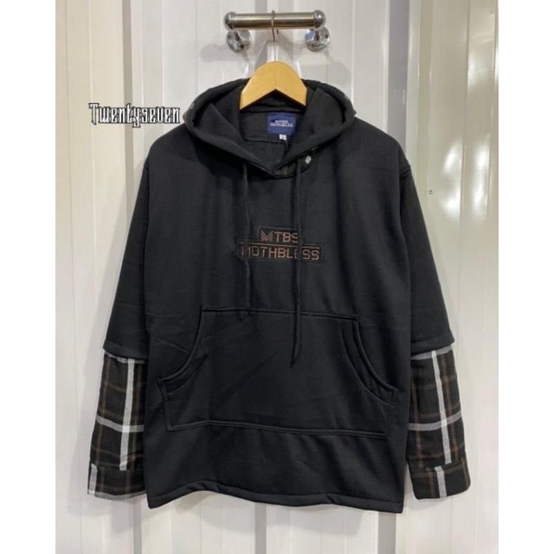 Jaket Sweater Hoodie Black Edison Sweater Hoodie KOMBI FLANEL Best Quality