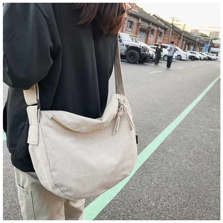 GH 1501 Tas Selempang Wanita Tas Cewek Bahu Corduroy Slingbag