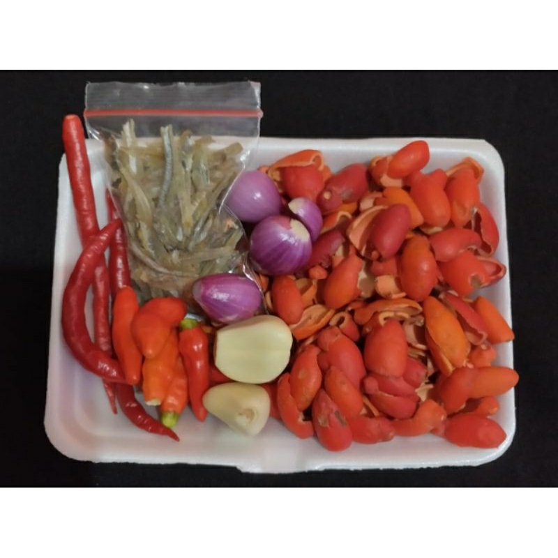 

sayur kulit melinjo + teri siap masak