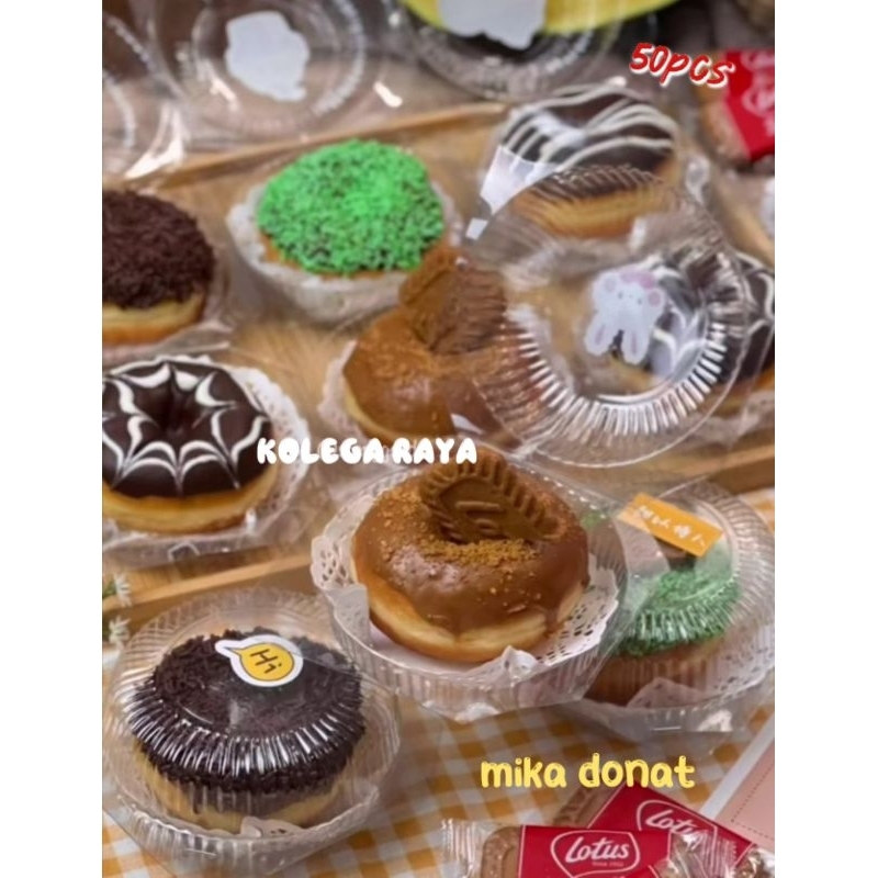 Mika kue donat bening isi 50pcs