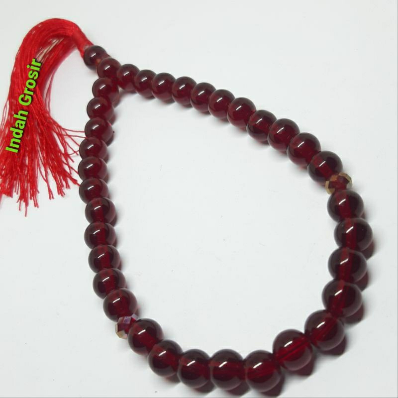 TASBIH BATU MERAH SIYEM 8MM 33BUTIR ORIGINAL