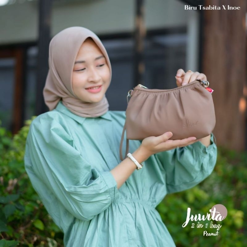 TAS SELEMPANG JUWITA BAG BY INOE DAN BIRU TSABITA BAHAN CHOCOLY ANTI AIR PREMIUM