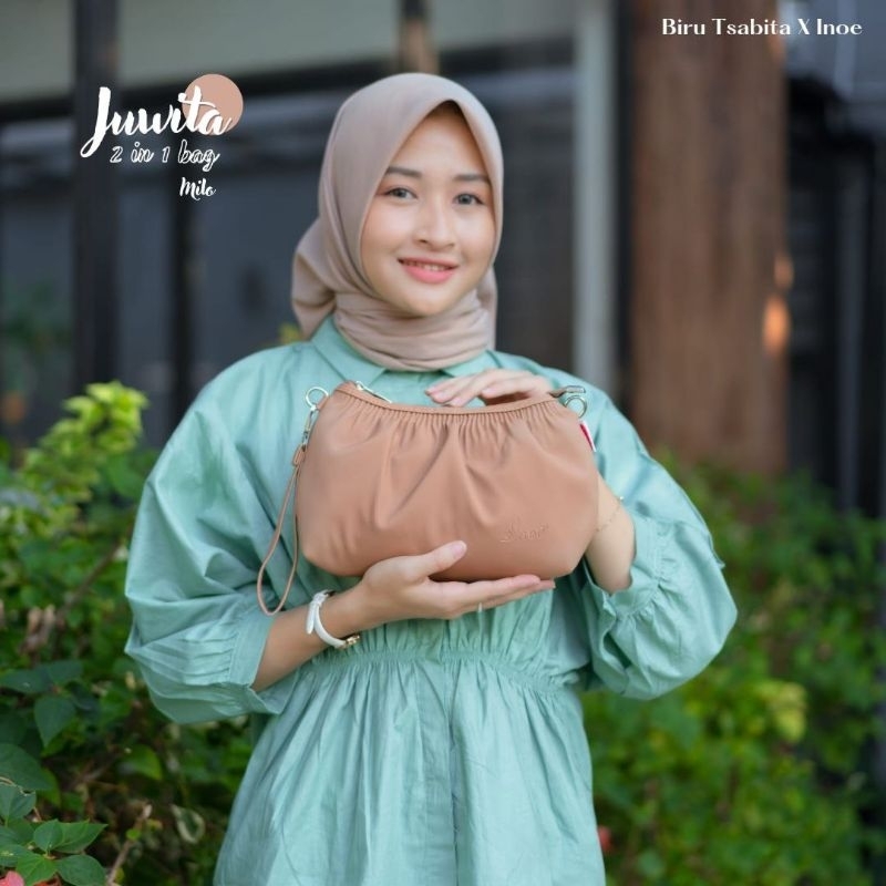 TAS SELEMPANG JUWITA BAG BY INOE DAN BIRU TSABITA BAHAN CHOCOLY ANTI AIR PREMIUM