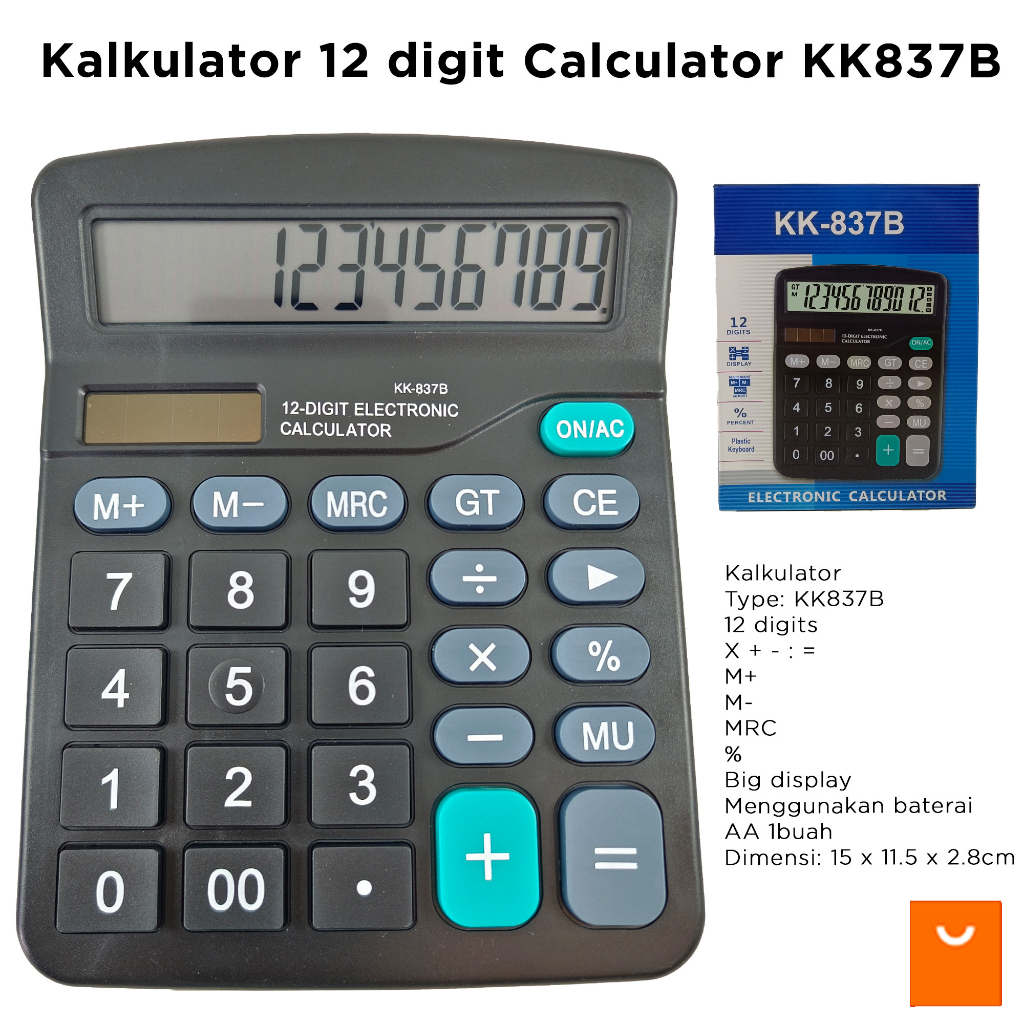 Kalkulator 12 digit Calculator KK837B