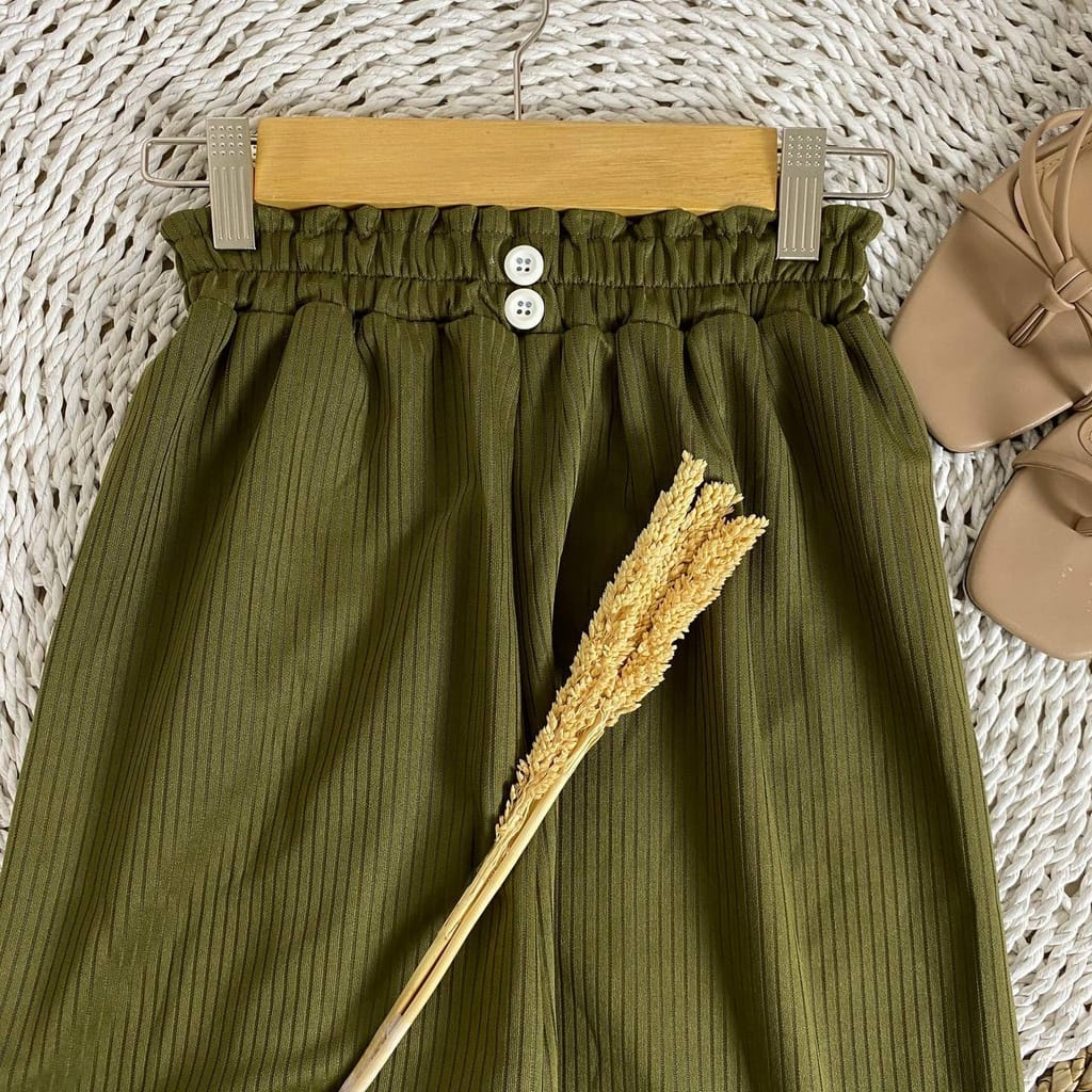 Kulot Knit april Mishin Kulot Knit Kancing dua High waist Korean Wanita Cullotte Pants April Knit kekinian / MISHIN KULOT / Celana Wanita Kulot Terbaru/ Celana panjang Terbaru