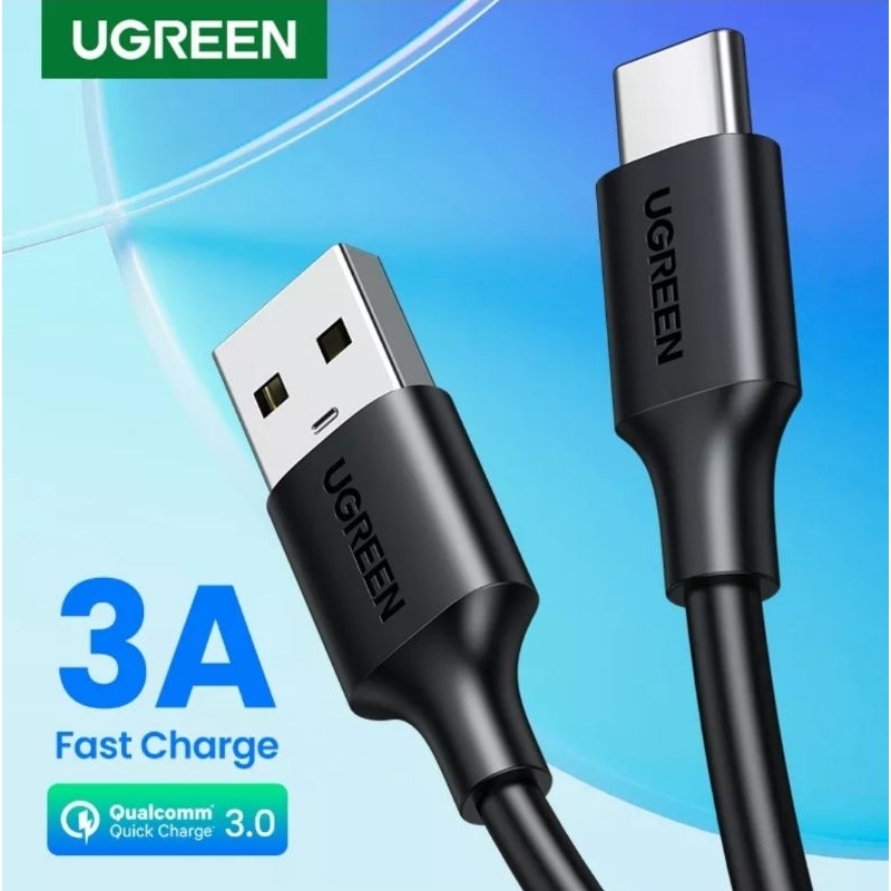 Ugreen Kabel Type C 3A Panjang 25cm 100cm 150cm 200cm 300cm - Kabel Charger Ugreen Usb C 3A Fast Charging