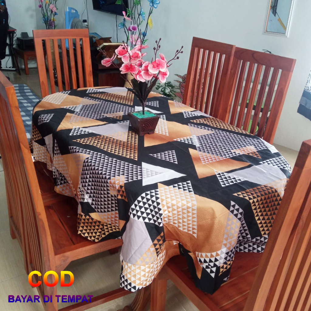 ✅COD Taplak Meja Batik Model Oval Dekorasi Ruang Makan Dapur Rumah