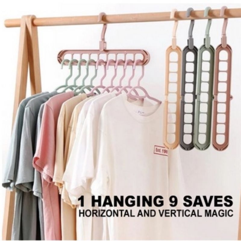Magic Hanger / Hanger Isi banyak / Hanger baju / Gantungan Baju