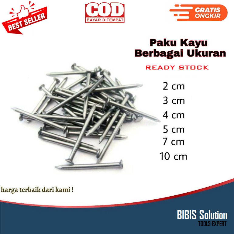 Harga 1Kg Paku Kayu Triplek Balok Kaso 2cm 3cm 4cm 5cm 7cm 10cm Kiloan