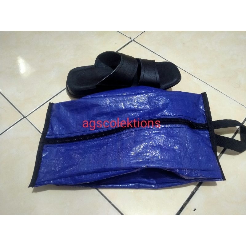 kantong sepatu terpal anti air murah/tas sepatu murah