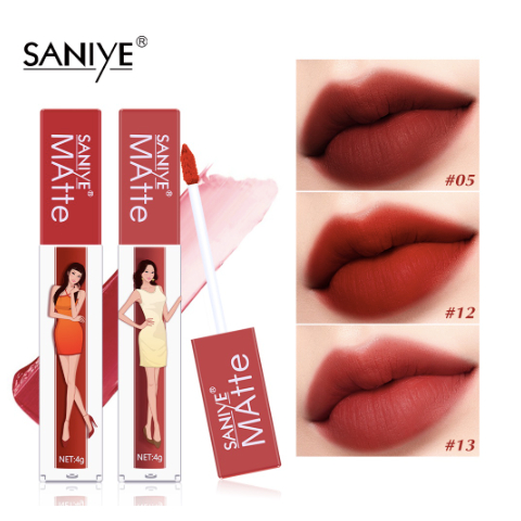 SANIYE BPOM EXCLUSIVE 9 Warna Lipstik Waterproof Tahan Lama Lip Matte Cepat Kering