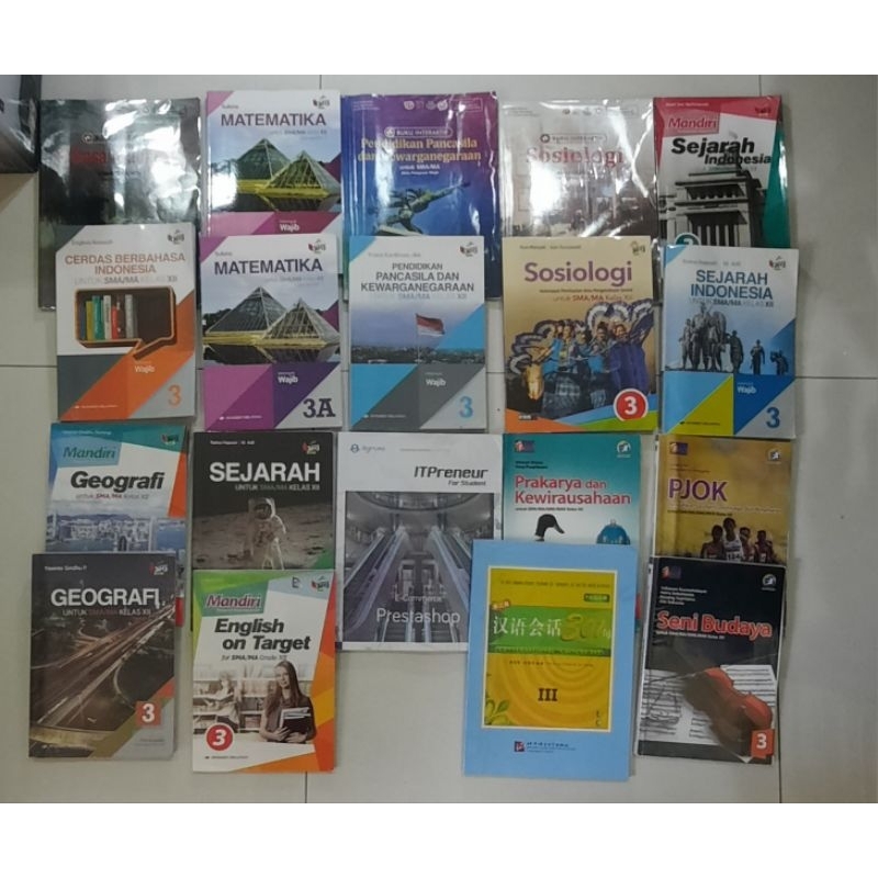 Preloved Buku Kelas 12 IPS- isi 20 Buku