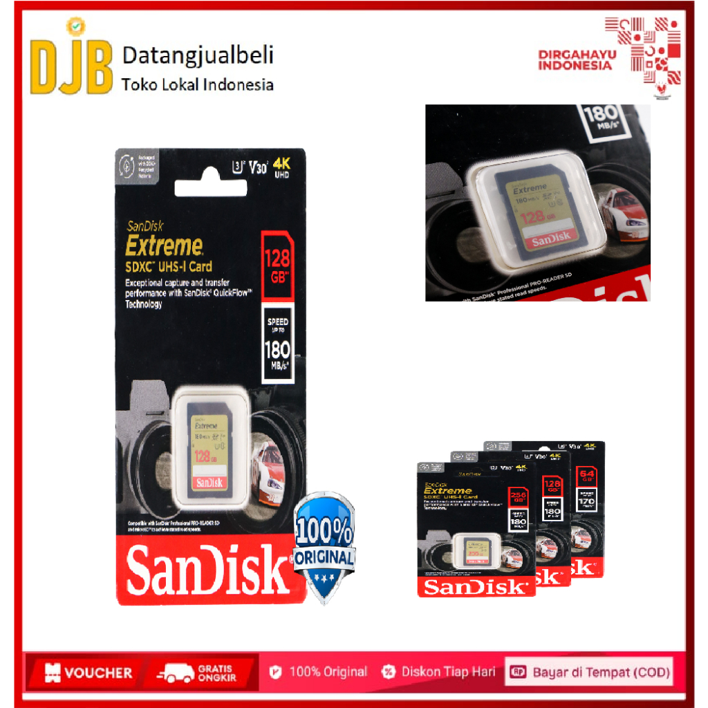 SD Card V30 U3 4K 128GB-SDSDXVA-128G - SDSDXV - No Color