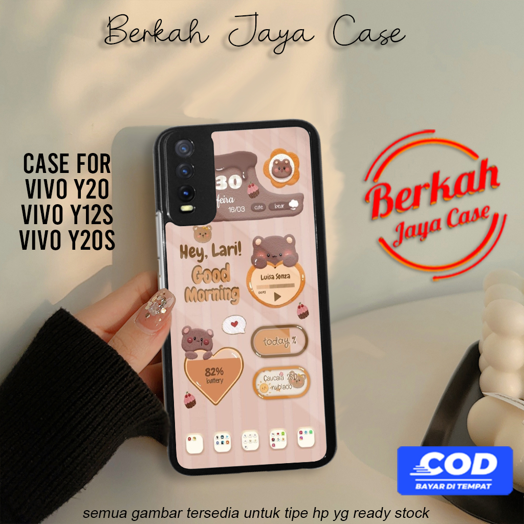 Berkah Case Vivo Y20 Y12s Y20s Hp Vivo Y20 Y12s Y20s Pelindung Hp Motif BEAR05 Case Lucu Casing Hp K