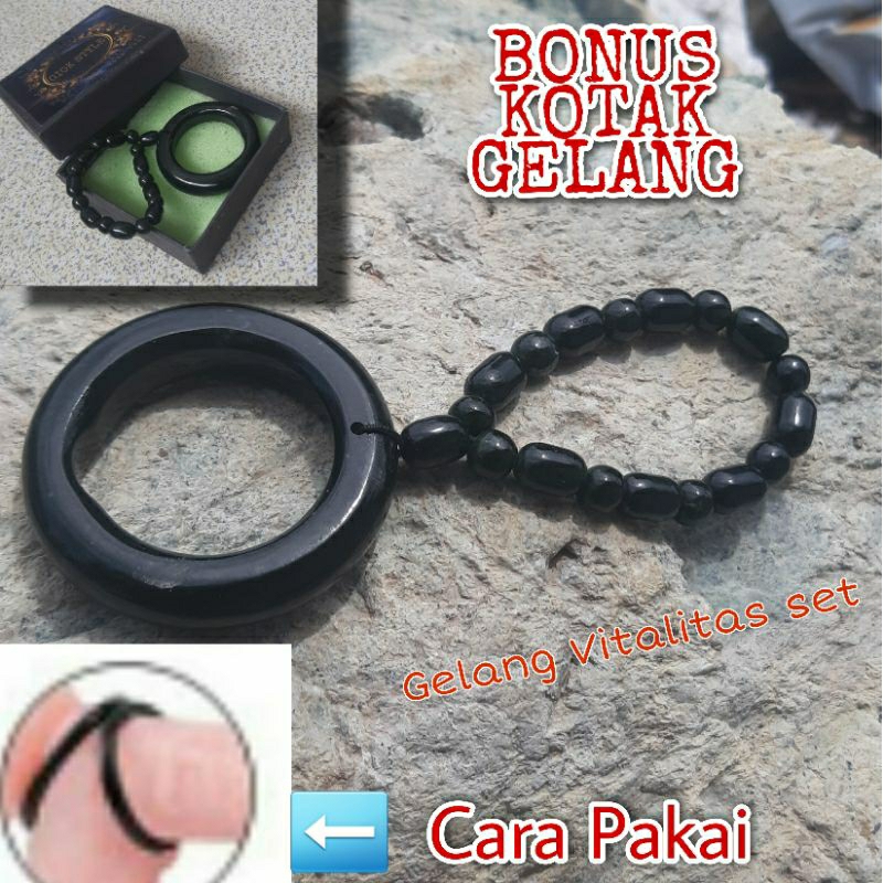 Gelang Set Giok Black Jade Aceh Kesehatan Natural