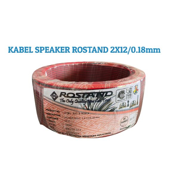 KABEL SPEAKER ROSTAND 2 X 12/0,18mm RED DAN BLACK