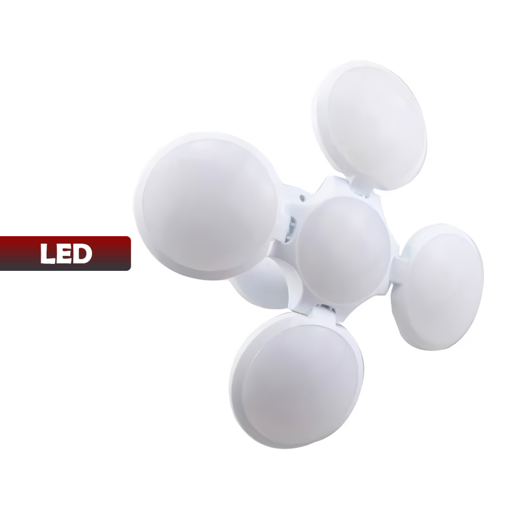 Lampu Darurat Tenaga Surya 5 lampu model LIPAT BENTUK BALL - UFO  Cakupan Cahaya Luas - yoyosoo