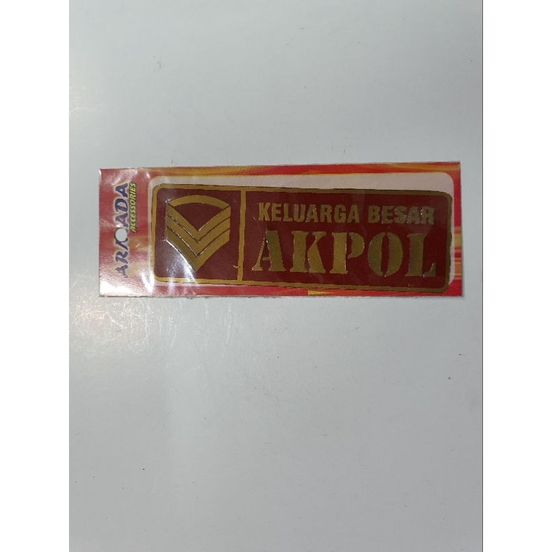 Stiker PVC Panjang Keluarga Besar AKPOL | Stiker PVC Kilap Panjang Army ( 1pcs )