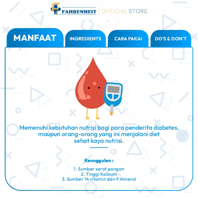 Susu rendah gula Dmensol  Susu untuk penderita diabetes.