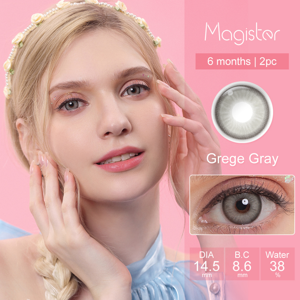 Softlens Minus (-1.00 s/d -6.00) Mata besar 14.5mm mata korea yang lucu LUNA softlens grey softlens Brown