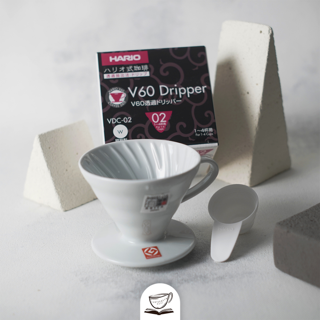 Hario V60 Dripper Cramic 02 White [VDC-02W] ORIGINAL HARIO