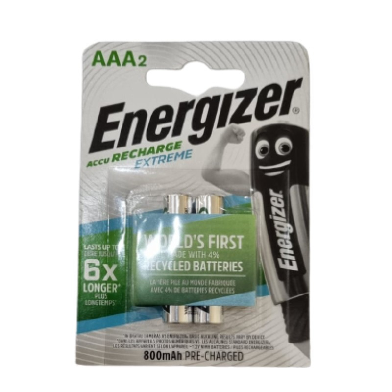 Baterai Energizer Recharge Extreme AAA A3 Bp4 800mAh recharge Original